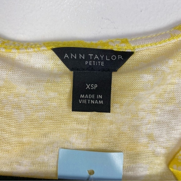 Ann Taylor Yellow Ruffle Tank Top Career - Picture 2 of 3